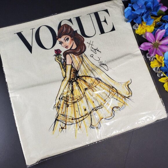 Belle Throw Pillowcase Beauty Beast Princess Sham Accent Pillow Cushion Cover - Picture 3 of 10